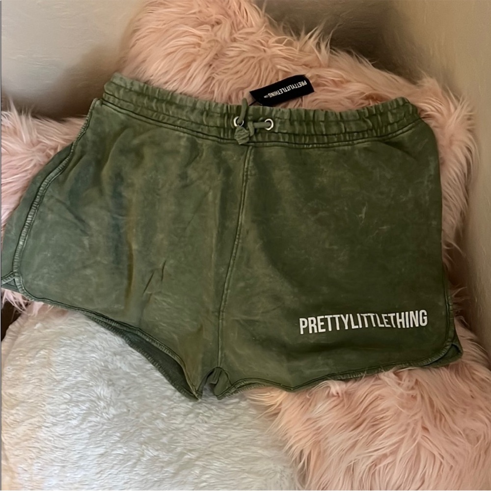 Sold ❗️❗️PrettyLittleThing Olive Athletic Shorts